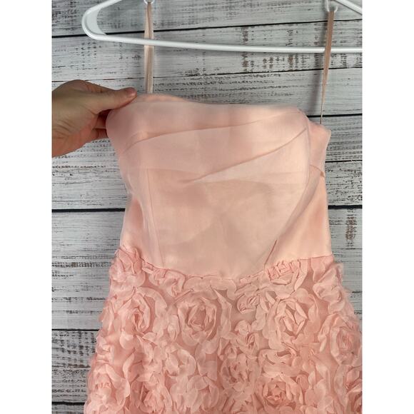 ANGEL BIBA Annalyn Strapless Mini Dress Pink NEW Floral Lace Fairy Princess S - Picture 6 of 13